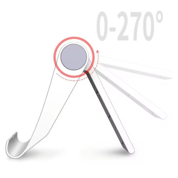 Portable Phone Tablet Desk Holder Stand Foldable Adjustable Angle (Black) - Picture 5 of 7